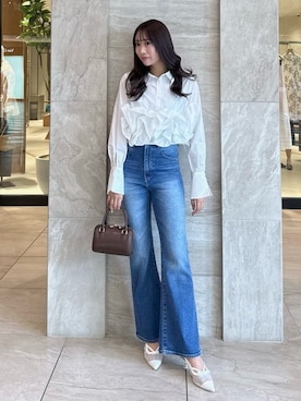 「dazzlin（ダズリン）のアイテム（パンツ）」を使った、yunaさん（レディース・161cm）の春コーディネート