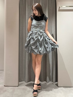 「dazzlin（ダズリン）のアイテム（ワンピース/ドレス）」を使った、yunaさん（レディース・161cm）の夏コーディネート