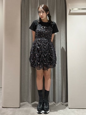 「dazzlin（ダズリン）のアイテム（ワンピース/ドレス）」を使った、yunaさん（レディース・161cm）の夏コーディネート