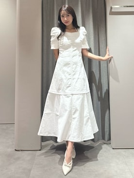 「dazzlin（ダズリン）のアイテム（ワンピース/ドレス）」を使った、yunaさん（レディース・161cm）の春コーディネート