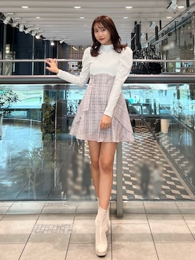 「dazzlin（ダズリン）のアイテム（ブーツ）」を使った、yunaさん（骨格ウェーブ・レディース・161cm）の冬コーディネート