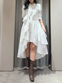 リボンディティールイレヘムシャツワンピース｜ダズリン（dazzlin