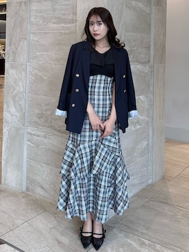 「dazzlin（ダズリン）のアイテム（ジャケット/アウター）」を使った、yunaさん（レディース・161cm）の春コーディネート