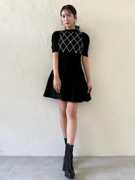 「dazzlin（ダズリン）のアイテム（ブーツ）」を使った、yunaさん（骨格ウェーブ・レディース・161cm）の春コーディネート