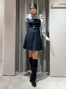 長袖レイヤードシャツミニワンピース｜ダズリン（dazzlin