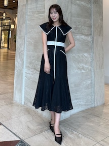 即日発送！dazzlin バリエーションビッグカラーワンピース　タグ付き セール】バリエーションビッグカラーワンピース（ワンピース