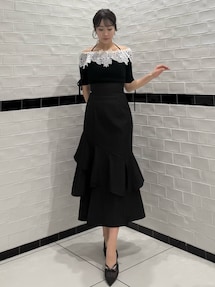 ダズリン レースオフショル dazzlin（ダズリン） ニット セーター レースオフショルニットトップス
