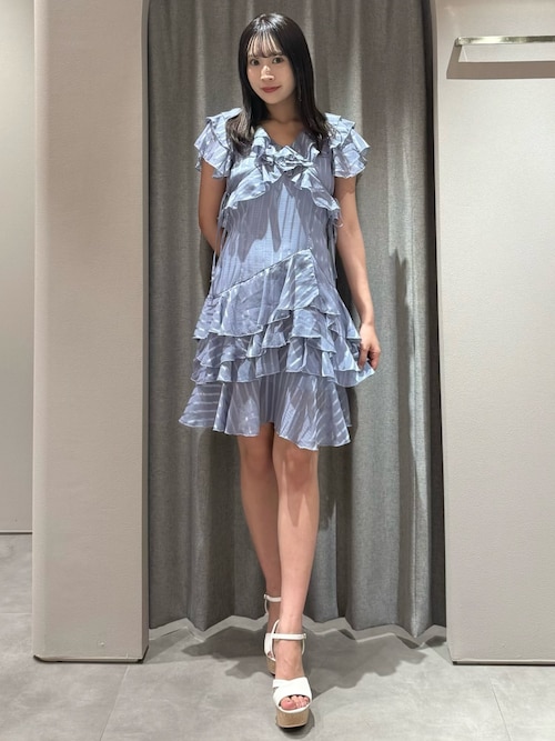 セール】バリエフルイドミニワンピース（ワンピース）｜dazzlin