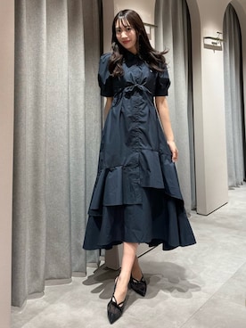 「dazzlin（ダズリン）のアイテム（ワンピース/ドレス）」を使った、yunaさん（レディース・161cm）の春コーディネート