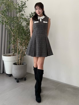 「dazzlin（ダズリン）のアイテム（ワンピース/ドレス）」を使った、yunaさん（レディース・161cm）の夏コーディネート