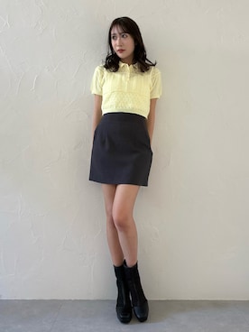 「dazzlin（ダズリン）のアイテム（ブーツ）」を使った、yunaさん（骨格ウェーブ・レディース・161cm）の春コーディネート