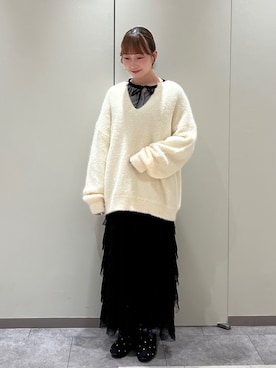 「アイテム（ドレスシューズ、グレー系）」を使った、あやさん（レディース・159cm）の冬コーディネート