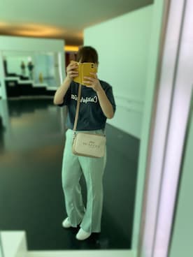 「COACH（コーチ）のアイテム（ショルダーバッグ、ベージュ系）」を使った、nana12さん（レディース・164cm）の夏コーディネート