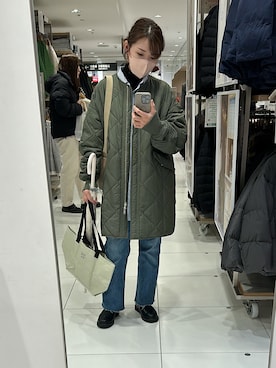 「Mila Owen（ミラオーウェン）のアイテム（その他アウター）」を使った、＿＿isさん（レディース・155cm）の冬コーディネート