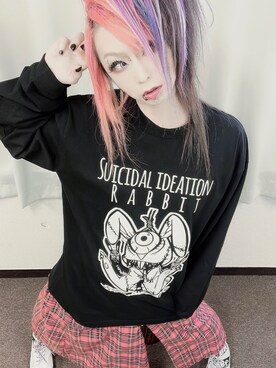 「PLAYERのアイテム（Tシャツ/カットソー、ブラック系）」を使った、PLAYERさん（メンズ）の春コーディネート