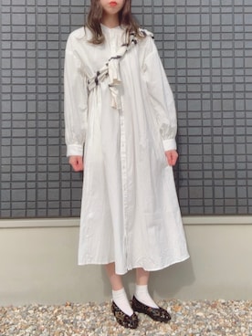 「たすき掛け」｜「アイテム（シャツワンピース）」を使った、uichan❁⃘*.ﾟさん（レディース・163cm）の秋コーディネート