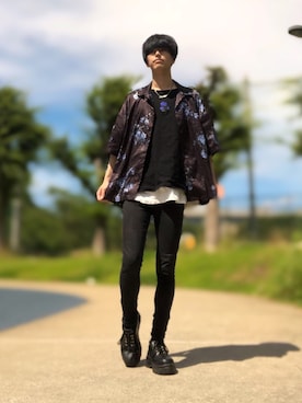 「ADRER（アドラー）の【ADRER】サイドジップレイヤードタンク（タンクトップ）」を使った、yusuke(相互)さん（メンズ・178cm）の夏コーディネート