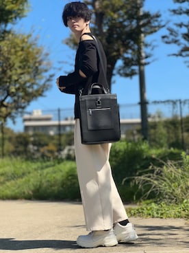 「improves（インプローブス）のアイテム（スラックス）」を使った、yusuke(相互)さん（メンズ・178cm）の秋コーディネート