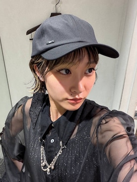 「HARE（ハレ）のアイテム（キャップ）」を使った、sakurarapartyさん（レディース・160cm）の夏コーディネート