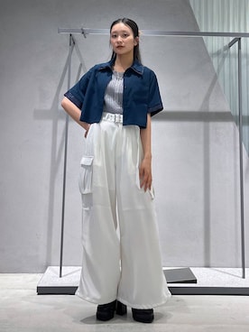 「アイテム（カーゴパンツ）」を使った、sakurarapartyさん（レディース・160cm・20代）の夏コーディネート