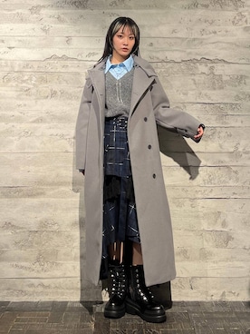 「アイテム（チェスターコート）」を使った、sakurarapartyさん（レディース・160cm・20代）の冬コーディネート