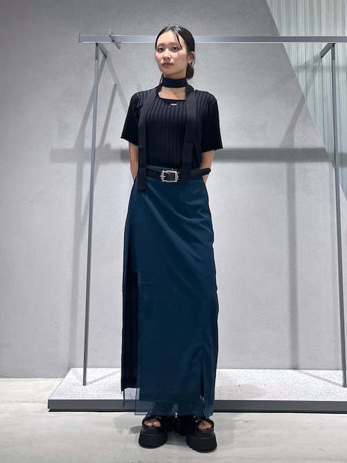 NARROW STYLE/WEB・一部店舗限定】シアースリットナロースカート(HARE