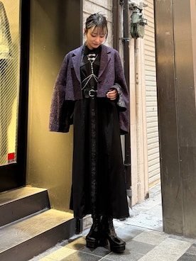 「アイテム（サスペンダー）」を使った、sakurarapartyさん（レディース・160cm）の冬コーディネート