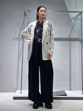 「アイテム（テーラードジャケット、ホワイト系）」を使った、sakurarapartyさん（レディース・160cm）の夏コーディネート