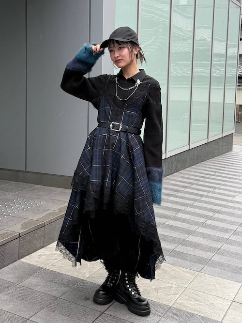 虚　HARE タータンチェックキャミワンピース HARE タータンチェックキャミワンピース HARE ワンピース タータン