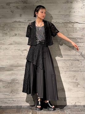 「HARE（ハレ）のアイテム（イヤリング）」を使った、sakurarapartyさん（レディース・160cm）の春コーディネート