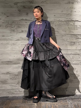 「HARE（ハレ）のアイテム（テーラードジャケット）」を使った、sakurarapartyさん（レディース・160cm）の春コーディネート