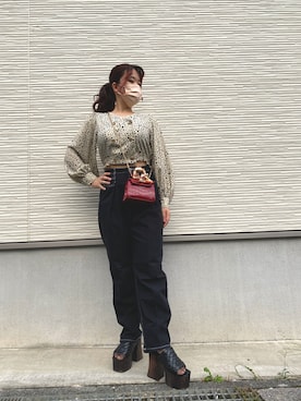 「SpRay PREMIUM（スプレイプレミアム）のアイテム（パンツ）」を使った、ぱぷりさん（レディース・155cm）の秋コーディネート