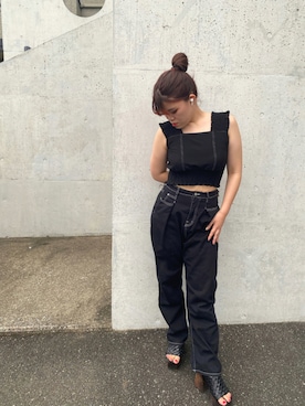「SpRay PREMIUM（スプレイプレミアム）のアイテム（パンツ）」を使った、ぱぷりさん（レディース・155cm）の秋コーディネート
