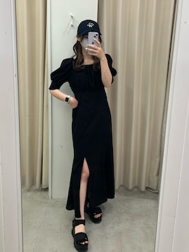 「one after another NICE CLAUP（ワンアフターアナザーナイスクラップ）のアイテム（キャップ）」を使った、mizuki♡さん（レディース・157cm）の夏コーディネート