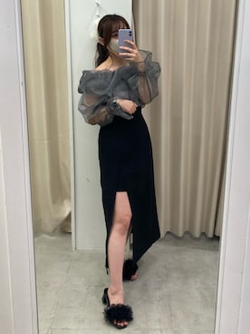 「スリットスカート」｜mizuki♡さん（レディース・157cm）の春コーディネート