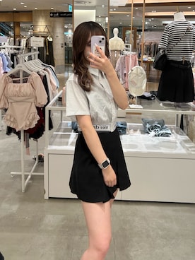 「one after another NICE CLAUP（ワンアフターアナザーナイスクラップ）のアイテム（その他シューズ）」を使った、mizuki♡さん（レディース・157cm）の夏コーディネート