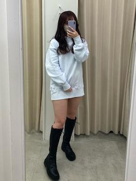 「one after another NICE CLAUP（ワンアフターアナザーナイスクラップ）のアイテム（スカート）」を使った、mizuki♡さん（レディース・157cm）の冬コーディネート