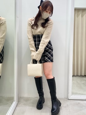 「リアルバイ」｜「アイテム（ブーツ）」を使った、mizuki♡さん（レディース・157cm）の秋コーディネート