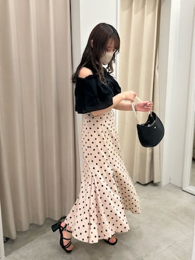 「one after another NICE CLAUP（ワンアフターアナザーナイスクラップ）のアイテム（ニット/セーター）」を使った、mizuki♡さん（レディース・157cm）の夏コーディネート
