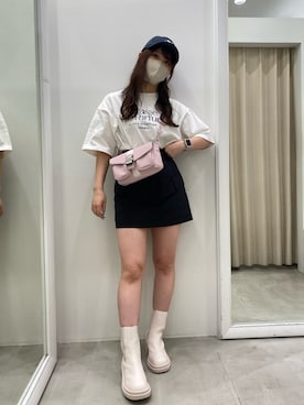 「真夏のアクティブスタイル」｜「アイテム（ブーツ）」を使った、mizuki♡さん（レディース・157cm）の夏コーディネート