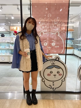 「one after another NICE CLAUP（ワンアフターアナザーナイスクラップ）のアイテム（スカート）」を使った、mizuki♡さん（レディース・157cm）の秋コーディネート