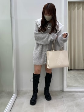 「参戦服」｜「アイテム（その他アウター）」を使った、mizuki♡さん（レディース・157cm）の冬コーディネート