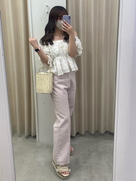 「甘めカジュアルコーデ」｜mizuki♡さん（レディース・157cm）の春コーディネート