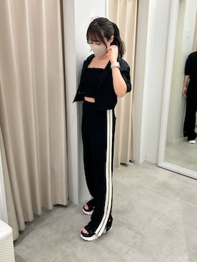 「one after another NICE CLAUP（ワンアフターアナザーナイスクラップ）のアイテム（スウェットパンツ）」を使った、mizuki♡さん（レディース・157cm）の夏コーディネート