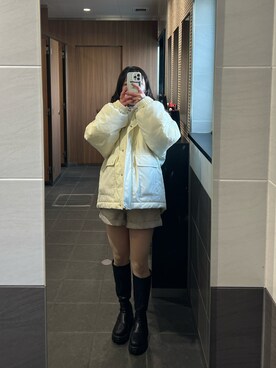 「#今日のコーデ」｜「アイテム（ブルゾン）」を使った、コムギさん（レディース・147cm）の冬コーディネート
