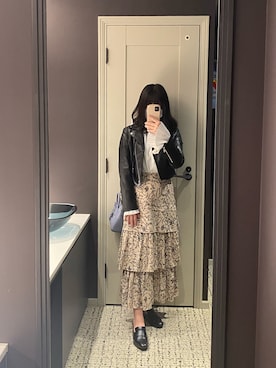 「MERCURYDUO（マーキュリーデュオ）のアイテム（ジャケット/アウター）」を使った、kinokoさん（レディース・158cm）の春コーディネート