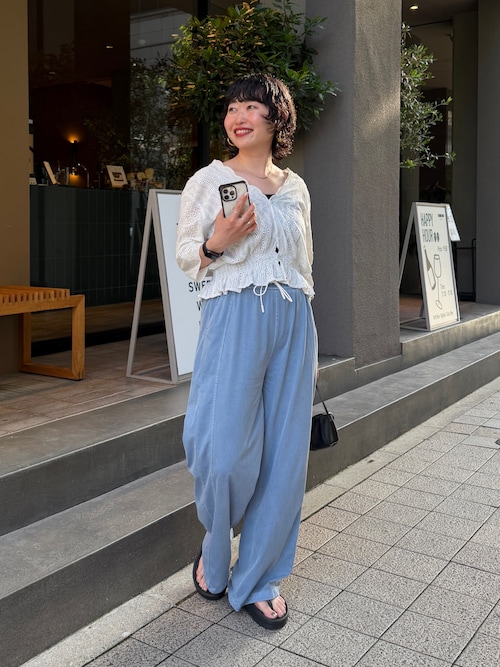 カットデニムパンツ