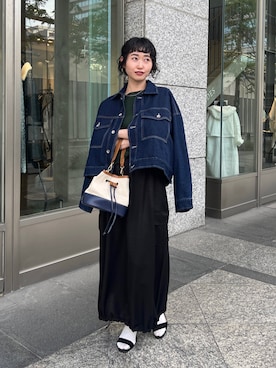 「Gジャン」｜「アイテム（その他）」を使った、M a k oさん（レディース・155cm）の秋コーディネート
