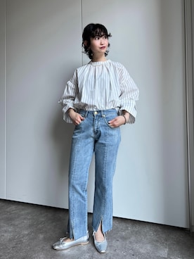「マイベストコーデ2022」｜「アイテム（バレエシューズ）」を使った、M a k oさん（レディース・155cm）の冬コーディネート