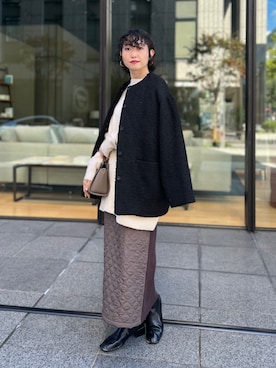 「Chez toi（シェトワ）のアイテム（ブルゾン）」を使った、M a k oさん（レディース・155cm）の秋コーディネート